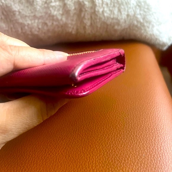 COPY - Authentic with COA Pink Prada Saffiano Long zip wallet. - Picture 7 of 14